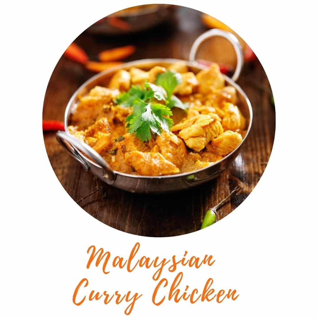 image describes malaysian curry chicken pre made meals